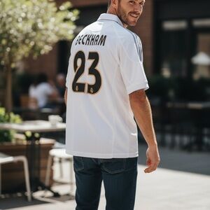 Adidas Real Madrid Beckham 23 Soccer Jersey Men’s M Siemens Mobile Climacool